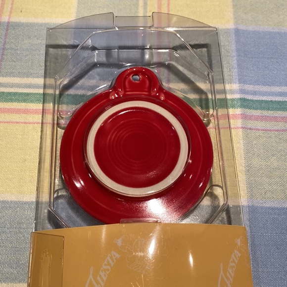 Fiestaware ornament in scarlet. New in package. Never used - Picture 4 of 4